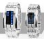 Waterproof Black Steel Transformer Style LED Watch