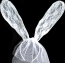 Halloween White Lace Long Bunny Ears Headband Costume