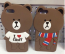 Line 3D Brown Bear Character for iPhone 6 Plus