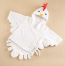 Baby Aspen Neutral "Barnyard Bathtime" Chicken Hooded Spa Robe 0-9 Months
