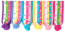 Super Cute Colorful Polka Dot Knitted Hat Scarf Set with Rabbit Ear Muff