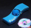 USB Charged LED Fidget Spinner Metal Wave