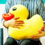 Giant Cute Yellow Duck Pillow (100 cm x 150 cm) (3.25ft x 5 ft)