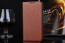Real Premium Leather Wallet Folio Galaxy S5 Case and Stand Brown