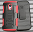 Moto G (2014) 2nd Gen Tough Shockproof Defender Case with Belt Clip