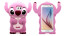 Stitch 3D Hard Silicone Case for Galaxy S6 Pink