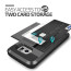 Verus Dark Silver Galaxy S6 Edge Case Damda Card Slide Series