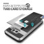 Verus Satin Silver Galaxy S6 Edge Case Damda Card Slide Series