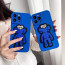 KAWS Embroidered Silicone Phone Case Cover For iPhone 16 15 14 13 12 11 X 8 7 SE Pro Max Plus