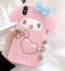 My Melody Cute 3D Silicone Phone Case Cover For For For iPhone SE 6 7 8 X 11 12 13 14 15 Pink