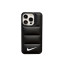 Nike 3D Soft Puffy Jacket Streetwear Design Phone Puffer Case For iPhone SE 6 7 8 X 11 12 13 14 15 16 Black White