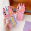 Pop It Unicorn 3D Soft Silicone Phone Case Cover For iPhone SE 6 7 8 X 11 12 13 Pink Multi-Color