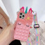 Pop It Unicorn 3D Soft Silicone Phone Case Cover For iPhone SE 6 7 8 X 11 12 13 Pink Multi-Color