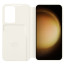 Galaxy S23+ Smart Clear View Wallet Case Cover Cream