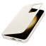Galaxy S23+ Smart Clear View Wallet Case Cover Cream