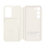 Galaxy S23+ Smart Clear View Wallet Case Cover Cream