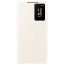 Galaxy S23 Ultra Smart Clear View Wallet Case Cover Cream