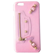 Balenciaga Leather iPhone 6 6s Plus Case - Pink