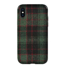 iPhone X XS Plaid Pattern Fabric Case