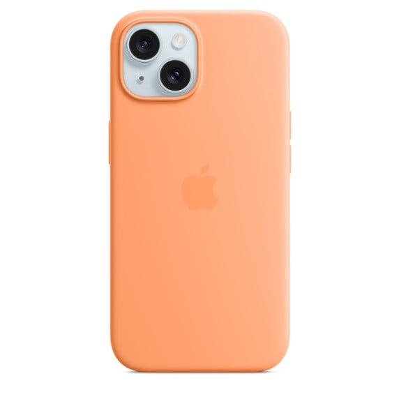 iPhone 15 Silicone Case With MagSafe Orange Sorbet