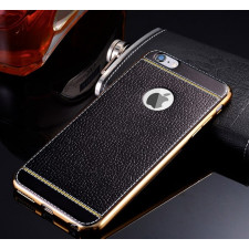 Metal and Leather Elegant Case for iPhone 7 / 8