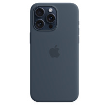 iPhone 15 Pro Max Silicone Case With MagSafe Storm Blue
