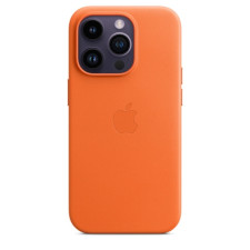 iPhone 14 Pro Leather Case with MagSafe Orange