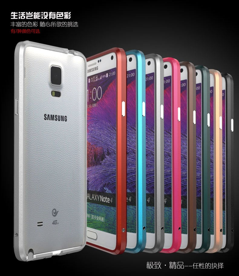 Luphie Galaxy Note 4 Protective Layers Stealth Bumper Metal Case