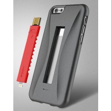 iPhone 6  6s Plus Rock Slider Case with Built in Charging Cable