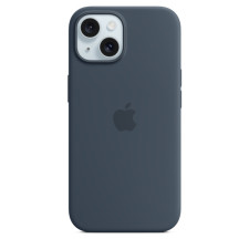iPhone 15 Silicone Case With MagSafe Storm Blue