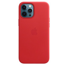 iPhone 12 Pro Max Leather Case with MagSafe - Red