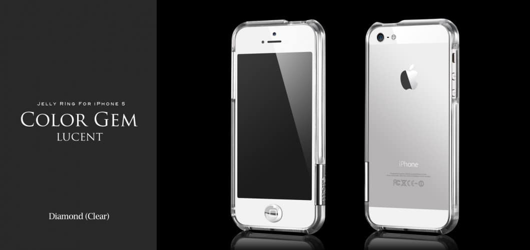 more Color Gem Lucent Jelly Ring for iPhone 5 Diamond Clear