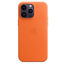iPhone 14 Pro Max Leather Case with MagSafe Orange