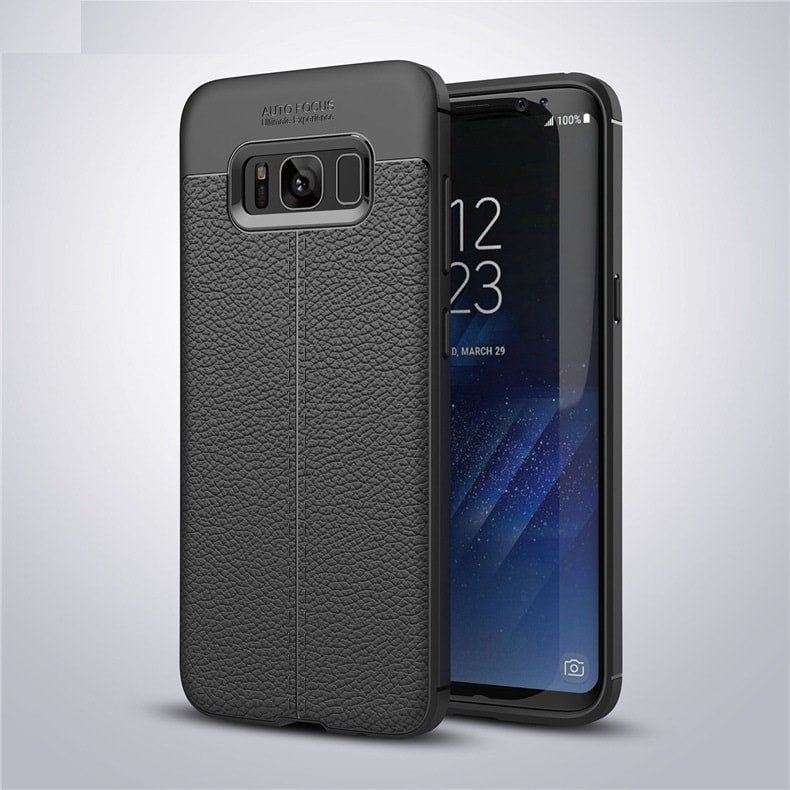 Thin Premium Leather Back Case for Galaxy S8