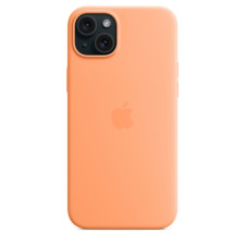 iPhone 15 Plus Silicone Case With MagSafe Orange Sorbet